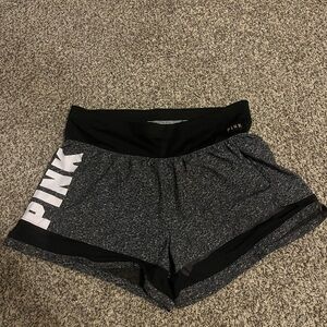 PINK Victoria's Secret Black and Gray Athletic Shorts